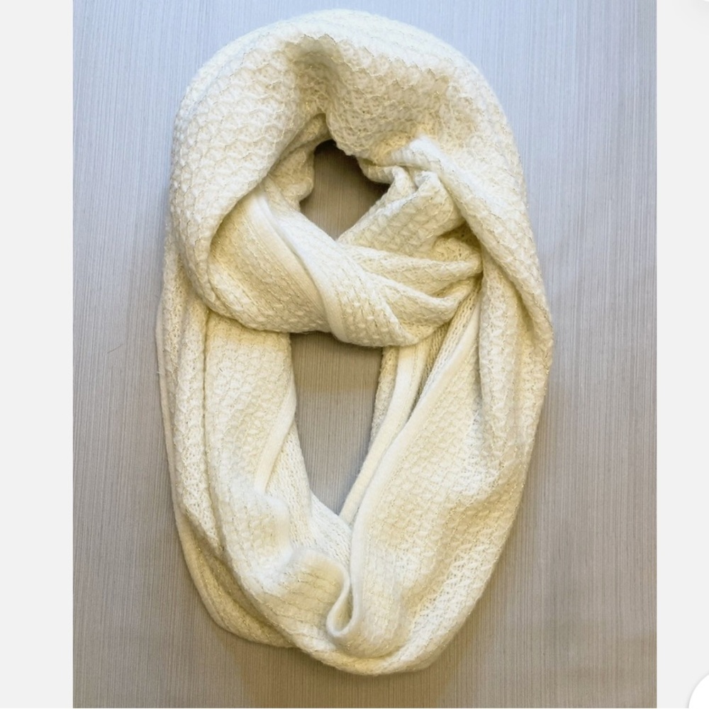 Calvin Klein Ivory Metallic Scarf